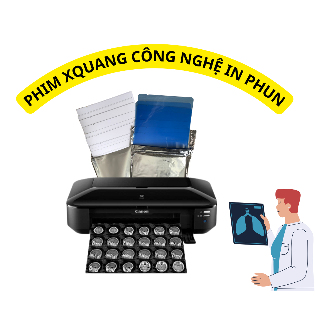 Phim X-quang công nghệ in phun DICOM